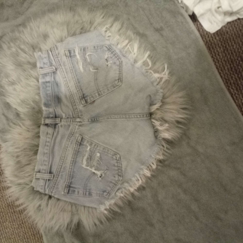 Women's Distressed Denim Jean Shorts